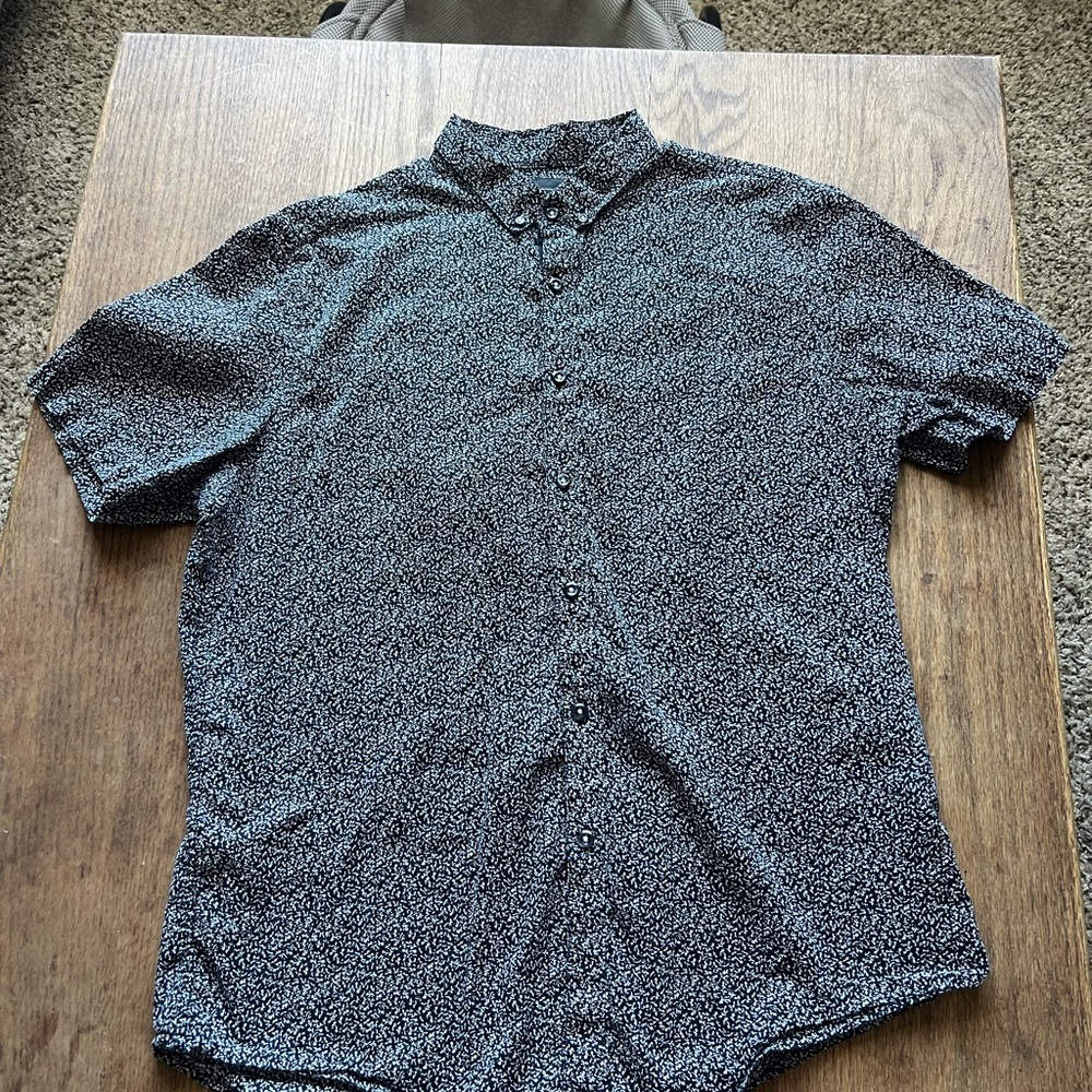 Men's Black Patterned Shirt
